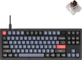 Keychron V3 Wired Custom Mechanical Keyboard Knob Version TKL QMK/VIA Programmable Macro with Hot-swappable Keychron K Pro Brown Switch Compatible with Mac Windows Linux (Frosted Black-Translucent)