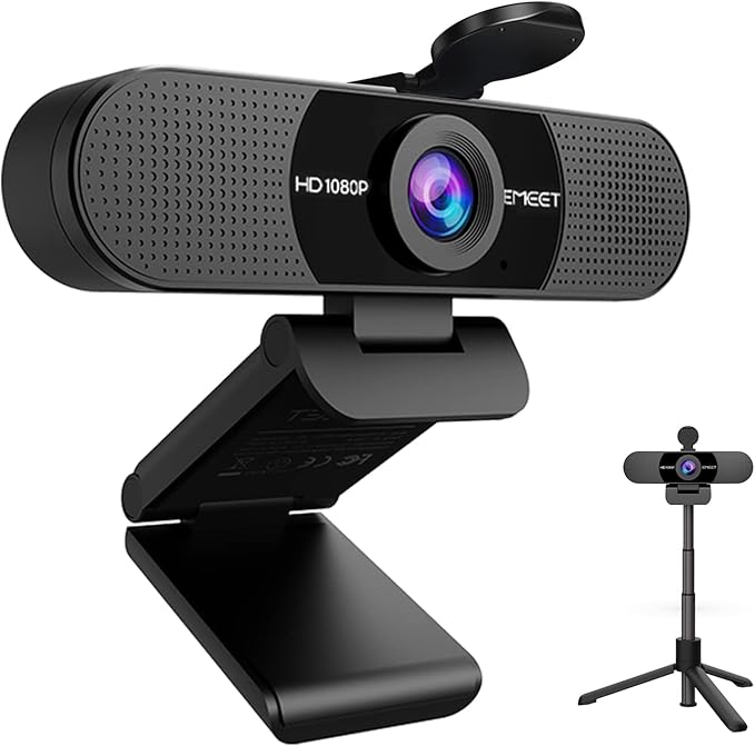 EMEET Conference Speaker and Microphone Luna Black &amp C960Kit Webcam with Tripod