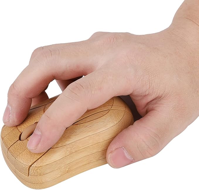 Bamboo Optical Mouse PC Laptop Wooden Wood 2.4GHz for System