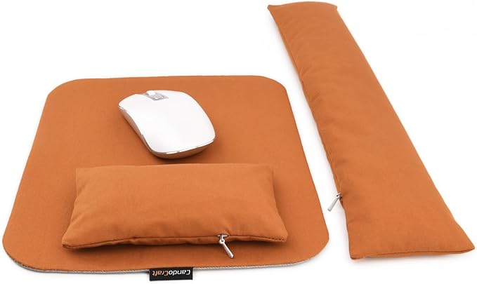 Large Mouse Pad Wrist Support Set Bean Bag Mouse and Keyboard Wrist Rest Filled Ergo Beads Easy Typing Gaming Home Office (Mouse Pad Wrist Support Set)