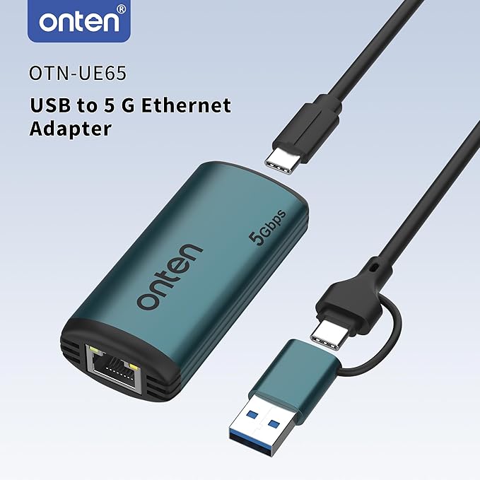 USB-C to Ethernet Adapter - 5Gbps High-SpeedUSB-A to RJ45 5000Mbps Ethernet LAN Network Adapter Thunderbolt 4/3 Compatible for iPhone 15 Pro/Max MacBook Pro/Air 2023 iPad ProiMac and More（5G