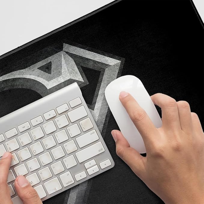 Superman Steel Logo Large Gaming Mouse Pad Desk Mat with Stitched Edges Non-Slip Base for Gamer Home and Office 31.5 x 15.7