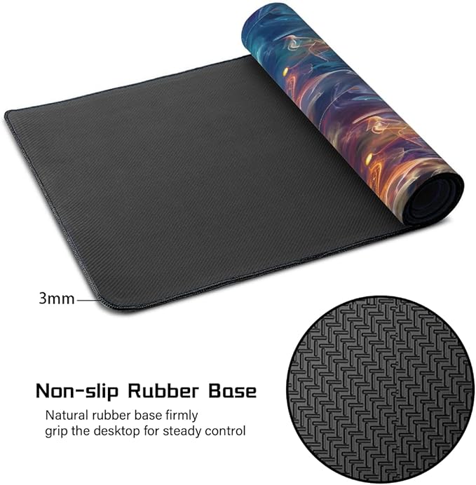 Galaxy Color Cloud Large Mouse Pad Gaming Mousepad Desk Mat for Desktop Computer Keyboard Waterproof Mouse Mat Desk Pad with Non-Slip Base for Game School Office Home 35.4 x 15.7