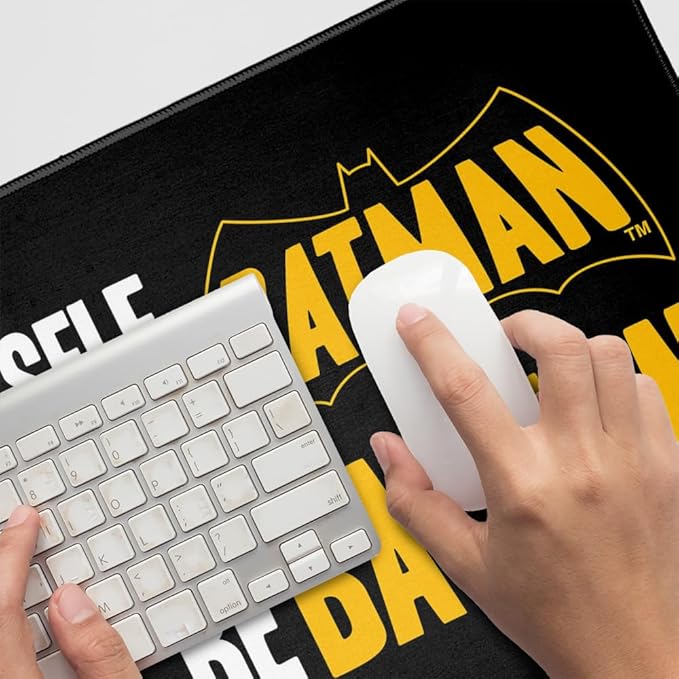 Batman Be Batman Large Gaming Mouse Pad Desk Mat with Stitched Edges Non-Slip Base for Gamer Home and Office 31.5 x 15.7