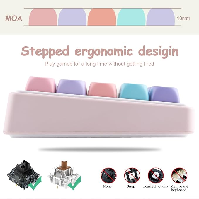 PBT Keycaps 126 Keys MOA Profile Keycaps Dye-Sublimation Balloon Cute Keycap Custom Keycap Set for Cherry Gateron MX Swithes Mechanical Keyboards