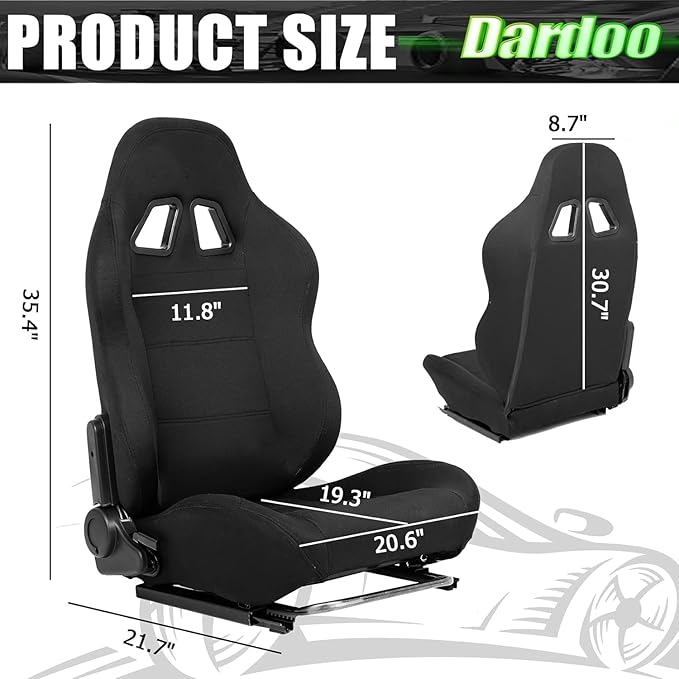 Dardoo Racing Gaming Simulator Cockpit Frame Seat Fit for Logitech/Thrustmaster G27 G29 G920 TX PXN with Adjustable Double SlideAdapt Racing Wheel Stand ChairVideo Game Seats