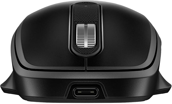 HP 515 Ultra-Fast Rechargeable Wireless Mouse (9C2F7AA) - Multi Surface - Wireless - 32.81 ft - Radio Frequency - 2.40 GHz - Rechargeable - Black - USB Type A - 4000 dpi - Scroll Wheel - 5 Button(s) -