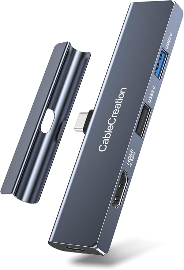 iPad Pro USB C Hub CableCreation 5-in-1 USBC Hub Multiport Adapter with 4K 60hz HDMI USB 3.0 USB C Charging and 3.5mm Audio Jack with Magnetic Grip for MacBook iPad ProiPad Air and More
