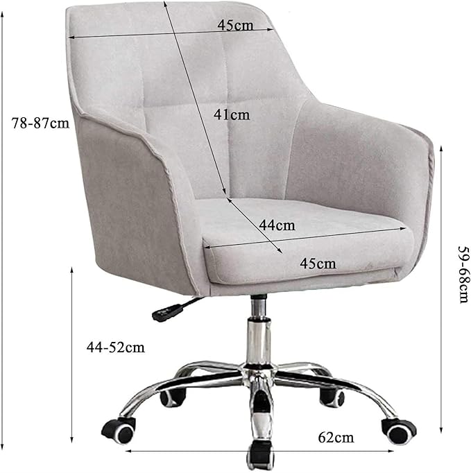 Office Chair Ergonomic Computer Chair Backrest Office Chair Swivel Table and Chair Height Adjustable Gaming Chair Chair (Color : Gray) Needed Grey