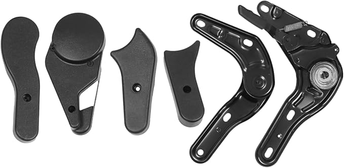 6 Pcs Multi Angle Gaming Chair Regulators Iron and Plastic Seat Turners for E Sports Chairs Comfortable Backrest Adjusters Black