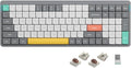 nuphy Air96 V2 Wireless Mechanical Keyboard100 Keys RGB Backlit KeyboardSupports Bluetooth 5.12.4G and Wired Connectionfor PC/Laptop/Windows/Mac -Grey Gateron Brown Switch