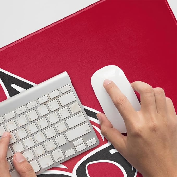 University of Wisconsin - River Falls Primary Logo Large Gaming Mouse Pad Desk Mat with Stitched Edges Non-Slip Base for Gamer Home and Office 31.5 x 15.7