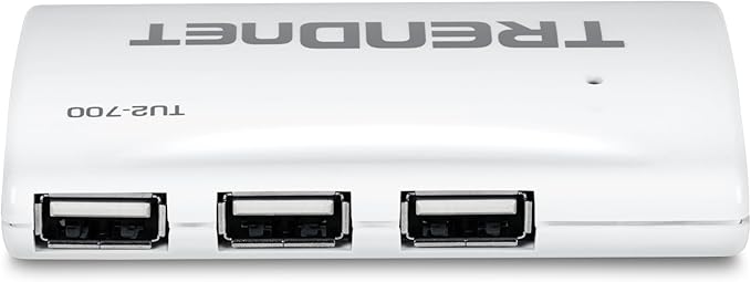 TRENDnet 7-Port USB 2.0 Hub TU2-700 7 x USB 2.0 Ports Backwards Compatible with USB 1.1 Compatible with Windows and macOS NDAA Compliant