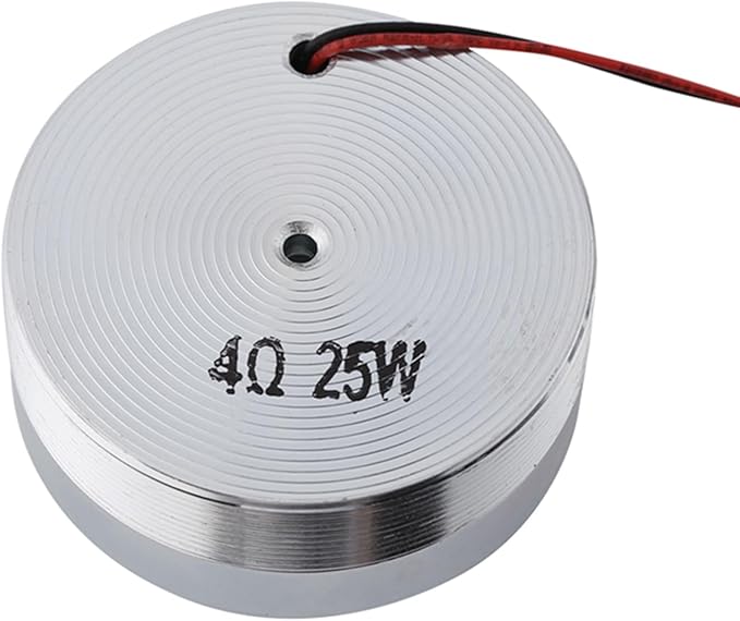 1Pcs 50MM 2Inch Full Range Resonance Speaker with Powerful Vibration Bass for Computer Laptop Smartphone Audio Playback Steel Color Compact Design (4Ω 25W)