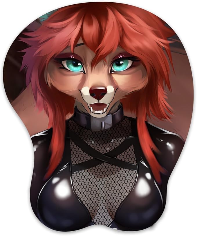 Oppai Mouse Pad 3D Mousepad Furry Anthro Anime Manga Breast Gaming Wrist Rest Boob pad Anti-Slip Mouse Mat