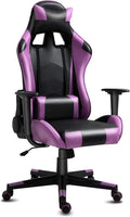 Modern-Depo Gaming Chair Recliner Ergonomic Swivel Office Computer Desk Chair with Headrest Lumbar Support Black Purple