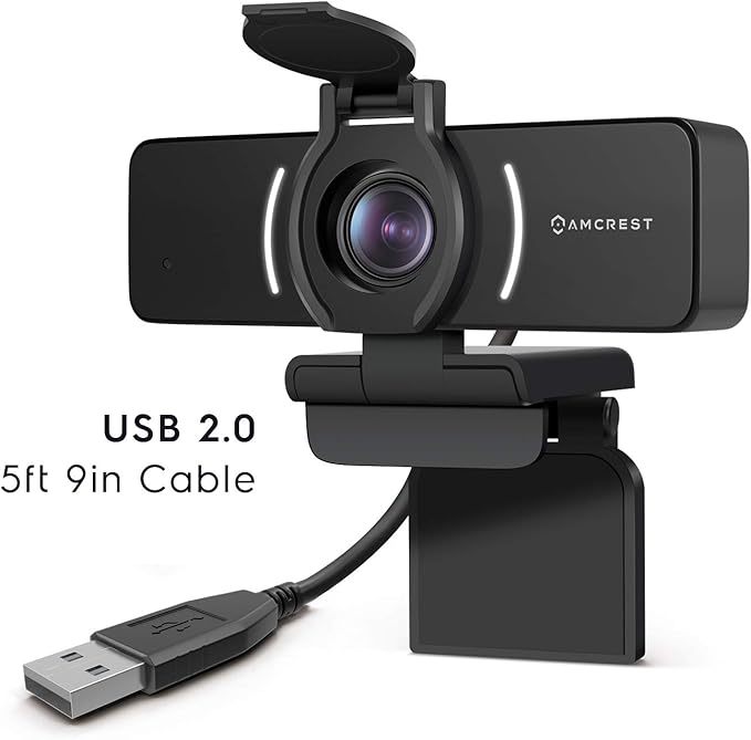 Amcrest 1080P Webcam with Microphone &amp Privacy Cover Web Cam USB Camera Computer HD Streaming Webcam for PC Desktop &amp Laptop w/Mic Wide Angle Lens &amp Large Sensor for Superior Low Light