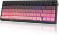 AJAZZ AK650 65% Layout Hot Swappable Gaming Mechanical Keyboard 0.85” TFT Color Display|Knob | Wired | Wireless 2.4G (Side Engraved Pink)