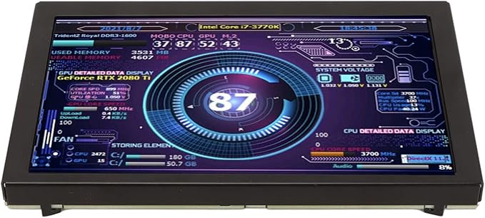 5in IPS Computer Temp Monitor USB Mini CPU Monitor Screen for AIDA64 PC CPU RAM Sensor Panel Display PC CPU RAM HDD Data Monitor for for Linux for