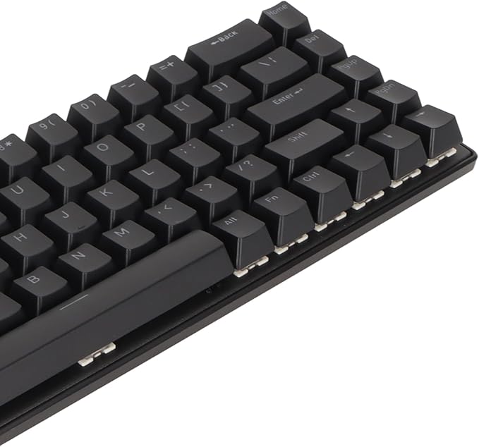 ANGGREK Computer Keyboard Gaming Keyboard Crisp Keystroke N Key Rollover 68 Keys RGB Backlit for Family (Black)