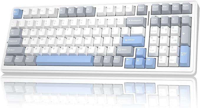 AULA F99 Wireless Mechanical Keyboard-Silent VersionTriple-Mode(BT5.0/2.4GHz/USB-C)Gasket MountedHot Swappable Keyboard with Pre-lubed Linear SwitchesRGB Backlit PC Gaming Keyboards for Win/Mac