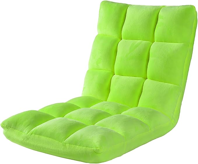 NaKeah Floor Chair w/Back Support Folding Sofa Chair w/6 Adjustable Positions Padded Lazy Sofa Floor Gaming Chair for Reading MeditatingE