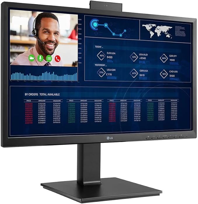 LG 24CQ650N-6N 24 23.8-inch FHD All-in-One Thin Client with Pop-up Webcam Non OS
