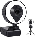 1080p Webcam AutoFocus 2K Adjustable Brightness Web Camera with Stereo Microphone and Tripod for Live Streaming Distance Education Video Conferencing Webcast As