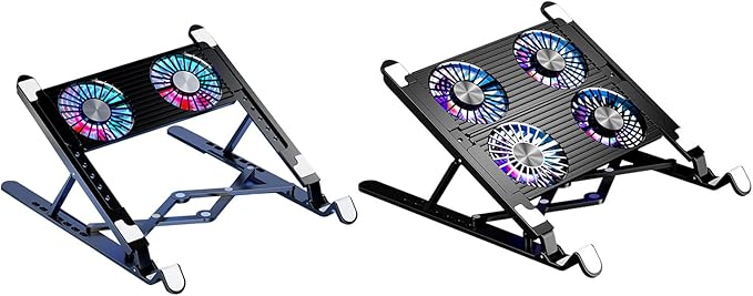 Portable Laptop Cooling Pad Radiators Stand with 7 Adjustable Height Keep Your Notebook Cool and Stable Performances Portable Laptop Cooling Pad