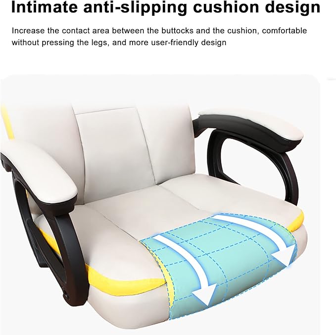 Office Chair Gaming Chair Computer Chair PU Leather Office Chair Ergonomic Comfortable Home Armchair Conference Chair Height AdjustableHigh Back Computer ChairSwivel Task Executive Chair f