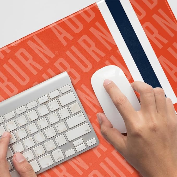 Auburn University Tigers Mascot Large Gaming Mouse Pad Desk Mat with Stitched Edges Non-Slip Base for Gamer Home and Office 31.5 x 15.7