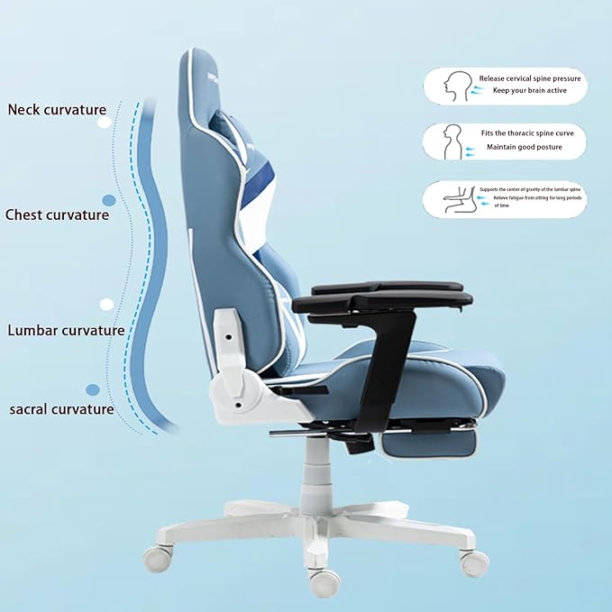 Ergonomic Gaming Chair One-Piece All-Steel Frame Multifunctional Robotic Arm Sedentary Comfortable Gaming Chair Reclining Chair Home Computer Chair B BlackRed