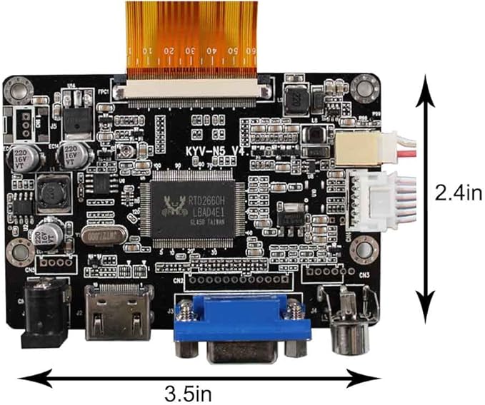 VSDISPLAY 8.8 8.8 Inch 1280x480 LCD Screen CLAA088WA01 XN with VGA AV LCD Controller Board KYV-N5 V4
