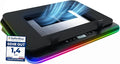 KLIM Turbofrost - Gaming Laptop Cooling Pad - 4 Powerful Turbo Fans - 4 x 4000 RPM Laptop Cooler 2 Power Modes USB-C/DC Dynamic RGB 4-Ports USB Sealed Foam for Fast Cooling for Laptops up to 17in
