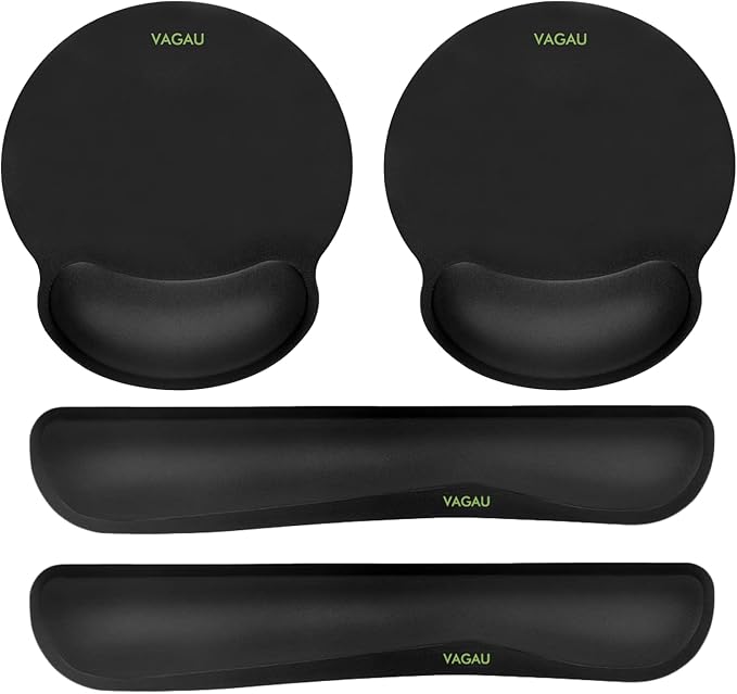 Comfy Mee Premium Memory Foam Keyboard and Mouse Wrist Rest Pads Set- for Comfortable Typing &ampWrist Pain Relief (Pack of 2)