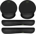 Comfy Mee Premium Memory Foam Keyboard and Mouse Wrist Rest Pads Set- for Comfortable Typing &ampWrist Pain Relief (Pack of 2)
