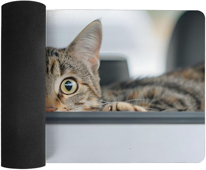XXL Gaming Mouse Pad Animal Drive Cat XXL Gaming Mouse Pad Large Desk Mat Protector for Desktop Anti-Slip Rubber Extended Computer Keyboard Mat Writing Pad for Work Office 15.7 * 35.4 inB-1758