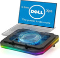 Cooling Pad for Dell G16 G15 G7 Gaming LaptopIt is Undoubtedly The King of Heat DissipationCooler with Powerful Turbo Fan Can Fast Cooling6 RGB Light ModeTouch StartLCD Screen