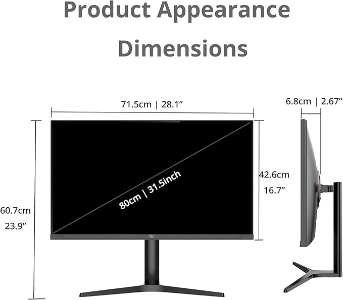Chengying Touch Screen Monitor | 32 inch 4k | Ultra Narrow Bezel Monitor | On-Cell Touch Display | TM001Ultra Series