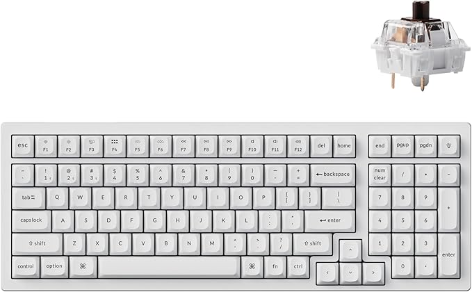Keychron K4 Pro QMK/VIA Custom Wireless Mechanical Keyboard Programmable Hot-swappable 100 Keys RGB Backlight Wired Gaming Keyboard with K Pro Brown Switches for Mac/Windows/Linux