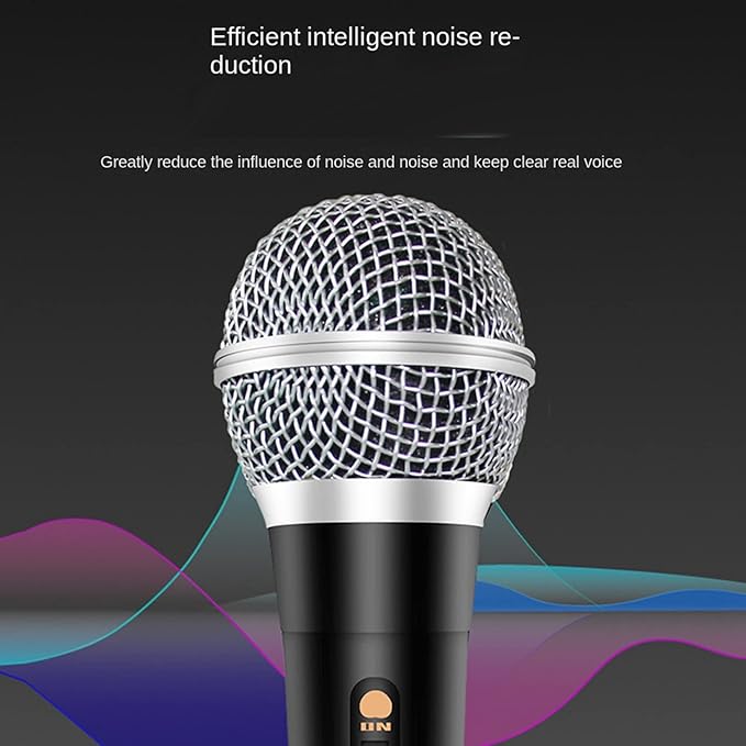 4X Handheld Professional Wired Dynamic Microphone Clear Voice Mic for Karaoke Vocal Music Performance