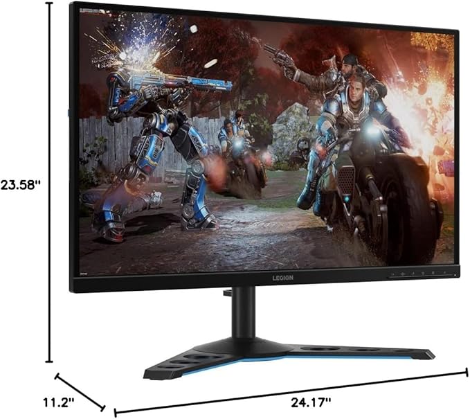 Lenovo Legion Y27q-20 Gaming Monitor 27” QHD Display 165Hz 0.1ms Response AMD FreeSync/Gsync Compatible Lift/Tilt/Pivot/Swivel Stand HDMI 2.0 and DisplayPort 1.4 350 nits Raven Black