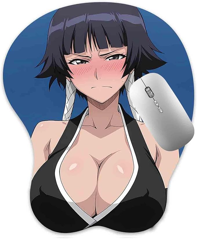 3D Mouse Pad Oppai Mousepad with Soft Gel Wrist Rest Anime Manga Gaming Boob pad Anti-Slip Mouse Mat （Soifo）