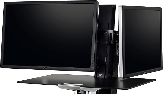 Ergotron – Dual Monitor Double Hinged Bow – Add-on for WorkFit Monitor Kits