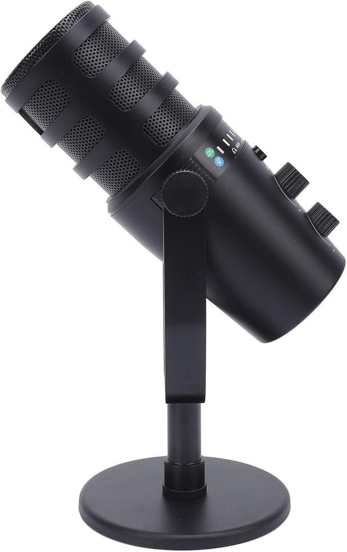 Professional Dynamic Microphone USB/XLR Mic with Metal Bracket Cardioid Pointing Pickup Corded Dynamic Vocal Microphone for Live Gaming Recording and Podcast Streaming