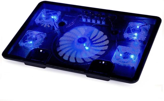 NUOBESTY Laptop Cooling Pad Quiet Fans for Gaming and Office Use Black Cooler for Enhanced Performance and Heat Dissipation