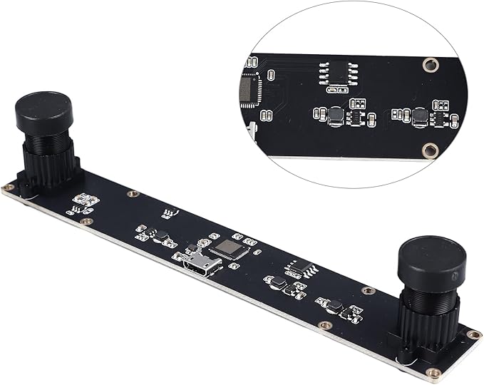 4MP Dual Lens USB Camera Board 1080P HD 3D VR Distance Measurement 72° Wide Angle Plug and Play for Industrial and Embedded Systems