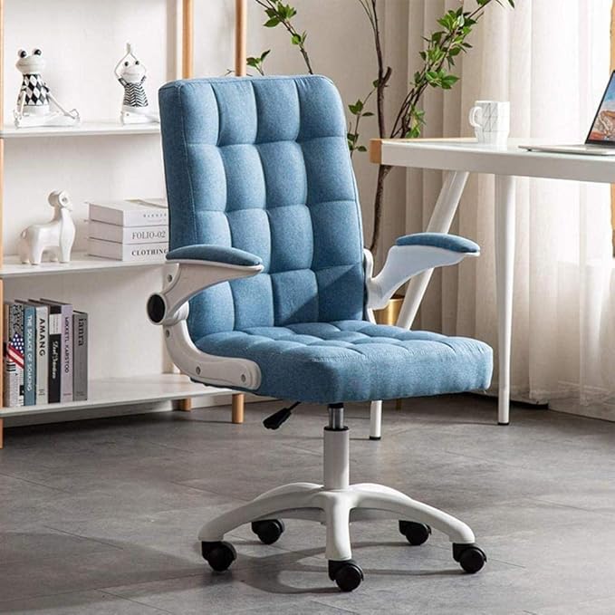Office Computer Chair with Arms Desk Chair Computer Chairs Video Gaming Chair Swivel Chairs Kneeling Chair (Color : Blue)