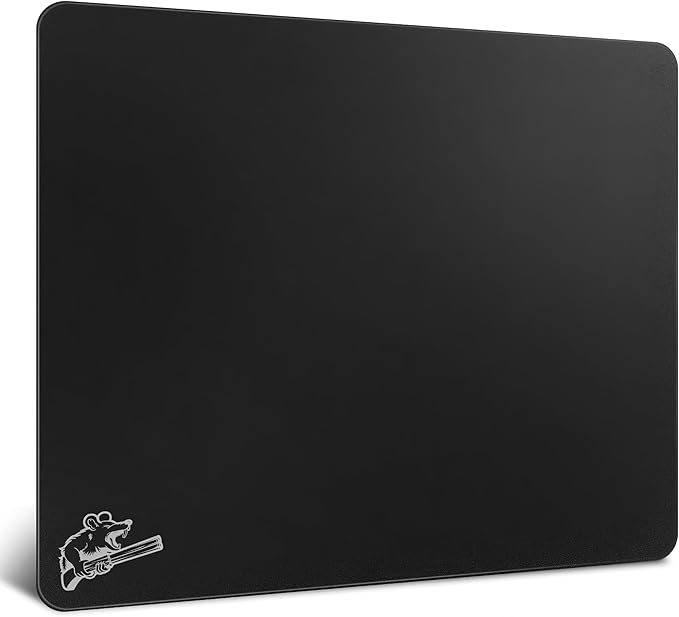 2.0 Ultra-Thin Tempered Glass Gaming Mouse Pad Designed for FPS Full-Coverage Anti-Slip BaseEtched Surface1.6mm Thin Glass LayerRedefine Your Shooting Experience(Black400mm*480mm)