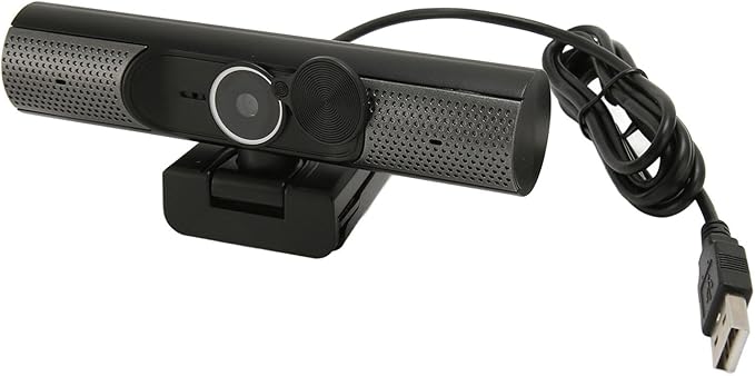 GOTOTOP USB Webcam 2K Auto Focusing PC Camera with Noise Reduction Microphone HiFi Speaker for Desktop and Laptop Video Conferencing and Streaming